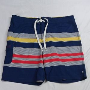 Sperry Top Sider 38 x‎ 8" Blue Stripe Unlined Board Shorts